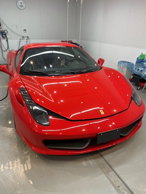 フェラーリ 458イタリア ナノメタルコーティング施工