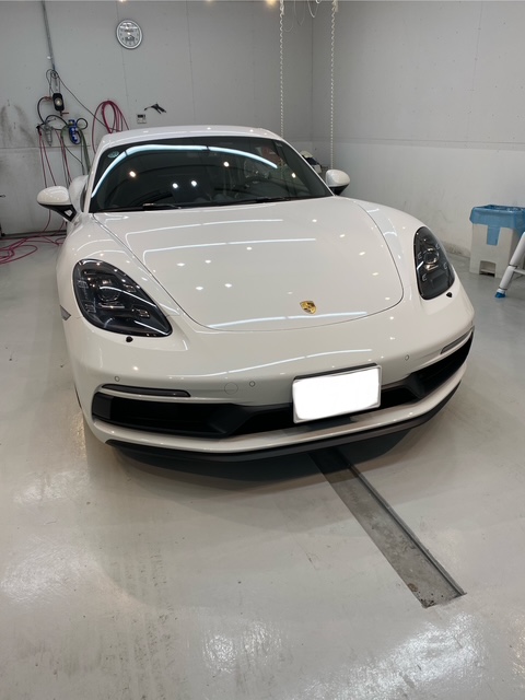 ポルシェ 718ケイマン 簡易コーティング施工